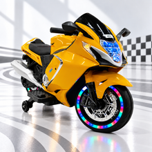 HAYABUSA 7788 -Premium Kids Electric Bike with RGB Wheel Lights & LED Headlamp – Yellow