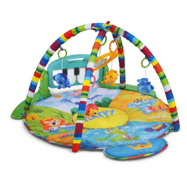 Baby Activity Play Gym with Musical Piano, Hanging Toys & Soft Play Mat