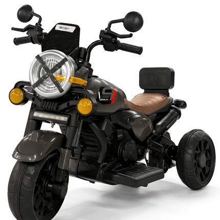Kids Electric Ride-On Motorcycle with 3 Wheels, LED Lights & Music – Premium Cruiser Style