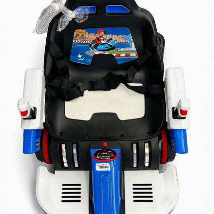 Kids Battery Operated Ride-On Car – Stylish Electric Toy Car with Seat Belt (Blue/Black/White)