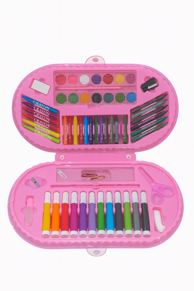 Unicorn 75-Piece Mega Art Set – Complete Drawing & Coloring Kit for Kids (Pink)