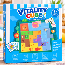 Cube Wooden Puzzle – Colorful Animal Shape Matching & Brain Development