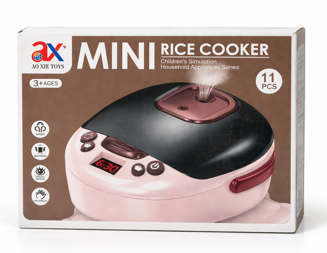 Mini Toy Rice Cooker Set for Kids – Pretend Play Kitchen Appliance