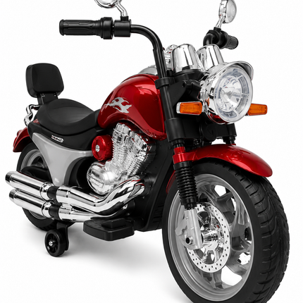 Kids Electric Ride-On Motorcycle – Battery Powered Toy Bike with Training Wheels - gb 916