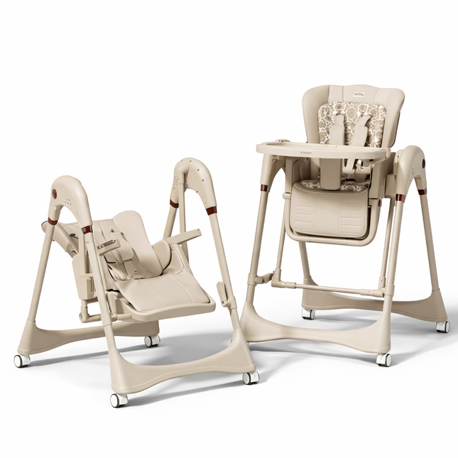 Kidilo 2-in-1 Baby High Chair & Swing – Adjustable Feeding Chair with Recliner Mode