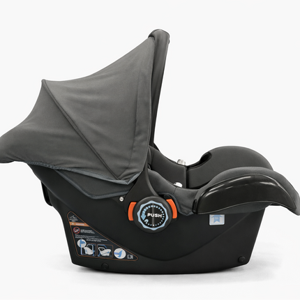 Kidilo Baby Carry Cot Carrier with Canopy – Newborn Infant Carry Cot (Grey/Black)