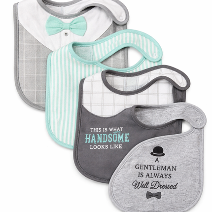 4-Piece Premium Baby Bib Set – Soft Cotton Feeding Bibs for Newborn & Toddlers
