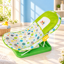 Junior Baby Bather Bath Seat with 3 Reclining Positions & Head Cushion – Green Edition