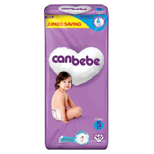 CANBEBE BABY DIAPER (11-25KG) SIZE 5 JUNIOR JUMBO PACK