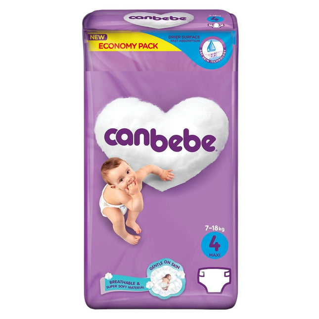 CANBEBE BABY DIAPER (7-18KG) SIZE 4 MAXI ECONOMY PACK
