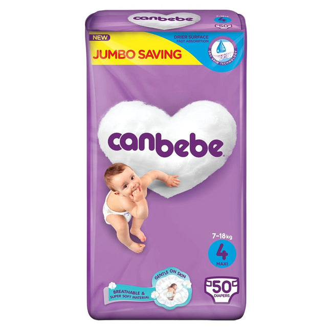 CANBEBE BABY DIAPER (7-18KG) SIZE 4 MAXI JUMBO PACK