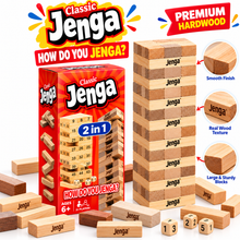 Jenga 2-in-1 Wooden Stacking Tower Game