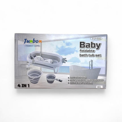 Junbon Baby Foldable Bath Tub Set 4 In 1