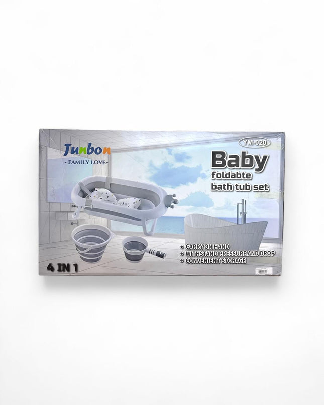 Junbon Baby Foldable Bath Tub Set 4 In 1