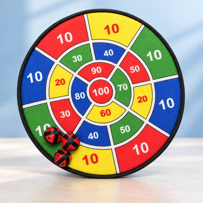 Fabric Dartboard Game Set (15 Inch) – Safe Sticky Ball Dart Board