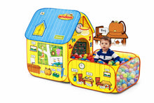 Kids Pop-Up Play Tent House with Ball Pit – Educational Indoor Playhouse