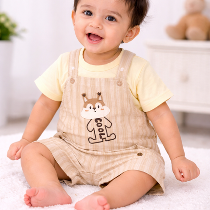 Baby Boys 2-Piece Sports Dungaree Set
