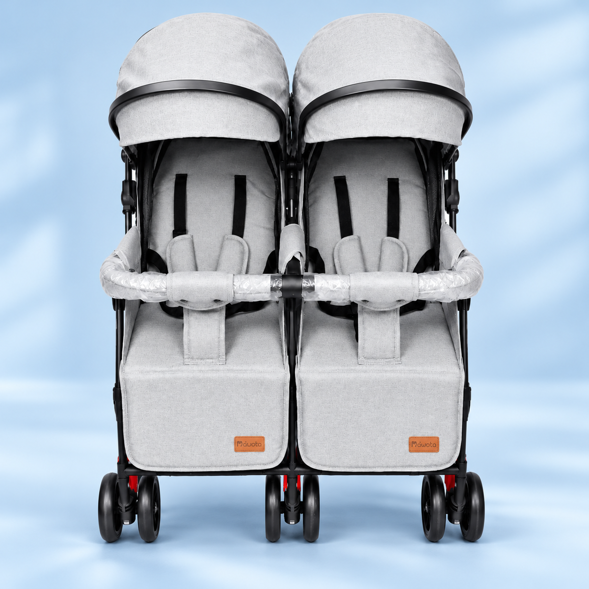 Twin Baby Stroller – Grey Edition
