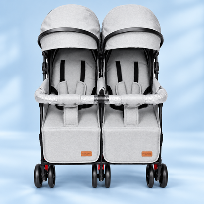 Twin Baby Stroller – Grey Edition