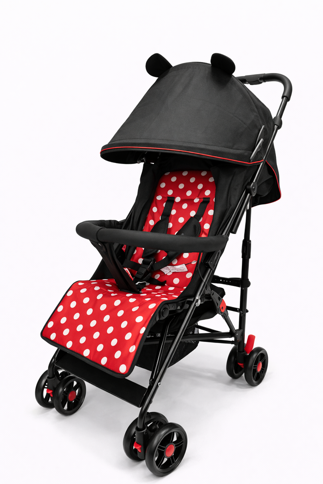 Lightweight Baby Stroller DN303  with Large Canopy & Polka Dot Seat