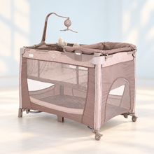 3-in-1 Baby Bassinet Playard & Play Pen – Khaki Edition (Model T301-KHAKI)
