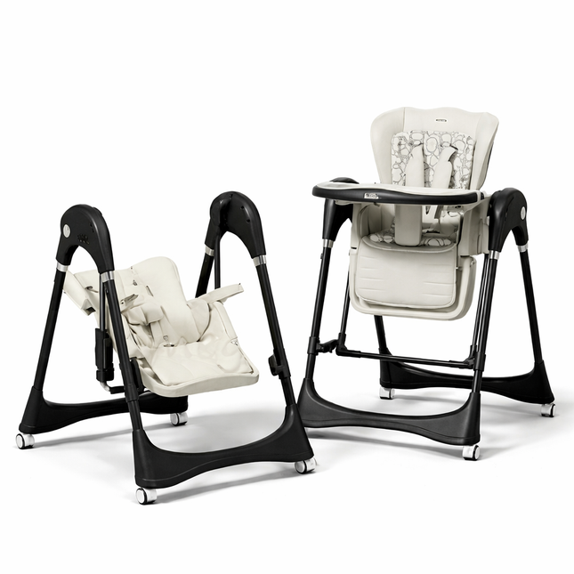 Kidilo 2-in-1 Baby High Chair & Swing – Adjustable Feeding Chair with Recliner Mode
