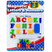 Magnetic Letters & Numbers Learning Board for Kids – Educational Alphabet & Number Set with Whiteboard, Marker & Eraser