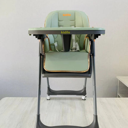Kidilo Baby High Chair Seat Adjustable & Foldable