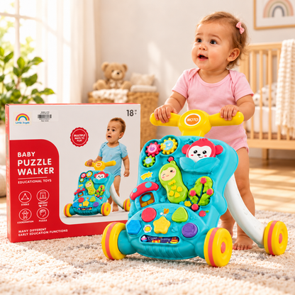 Baby Activity Walker with Interactive Play Panel