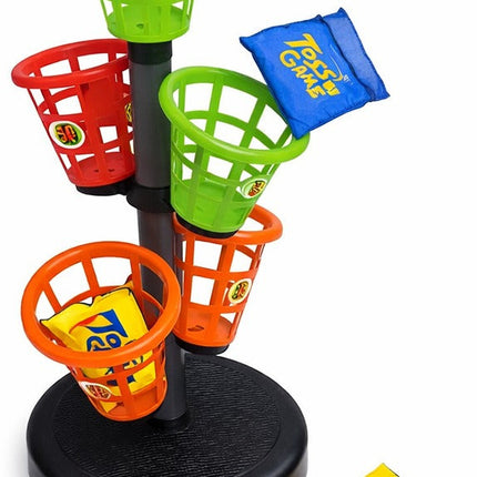 Kids Toss Game Basket Tower – Fun Bean Bag Throwing Game with Score Buckets