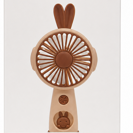 Mini Bunny Handheld Rechargeable Fan for Kids – Portable USB Cooling Fan