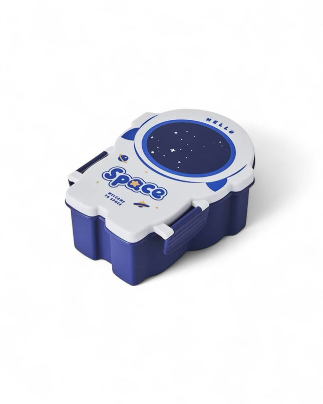 Space Theme Lunch Box With Spoon And Fork
