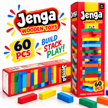 IMPORTED | 60 - Piece Wooden Jenga Tower Game