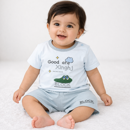 Playful Blue Kids Outfit