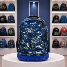 AODAS | Kids Car Print Trolley School Backpack – 18" × 12" INCHES