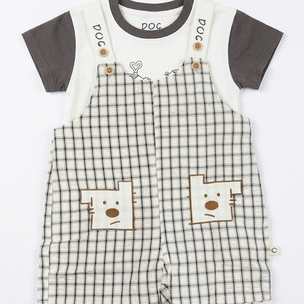 Baby Boys 2-Piece Sports Dungaree Set