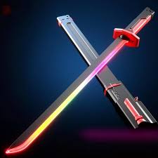 RGB LED Light-Up Toy Sword – Rechargeable Color Changing Action Saber