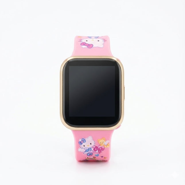 Kids Cartoon Smartwatch – Pink Strap with Cute Character Design