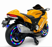 HAYABUSA 7788 -Premium Kids Electric Bike with RGB Wheel Lights & LED Headlamp – Yellow