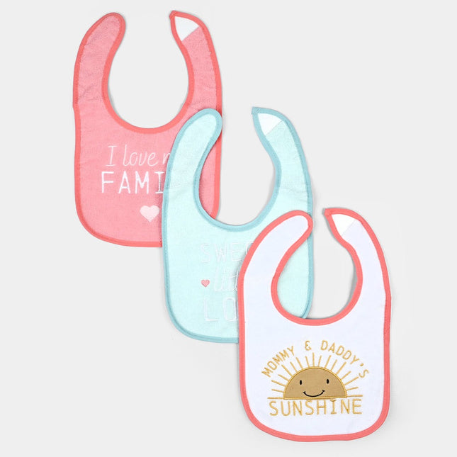 Infant Baby Bib Pack Of 3 Mom & Daddy Sun Sunshine