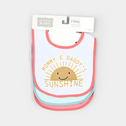 Infant Baby Bib Pack Of 3 Mom & Daddy Sun Sunshine