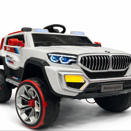Motorsport 4x4 Kids Electric Ride-On Jeep – 12V Luxury SUV with LED Lights & Big Wheels