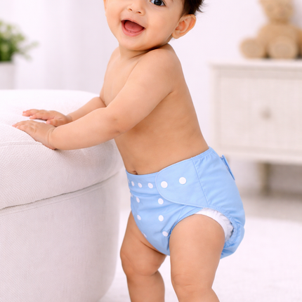 Adjustable Washable Baby Cloth Diaper with Insert – Leakproof Reusable Nappy (Eco-Friendly)