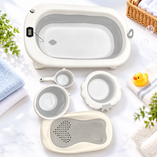 JOYOUS 5 in 1 - Foldable Baby Bathtub & Bathing Set