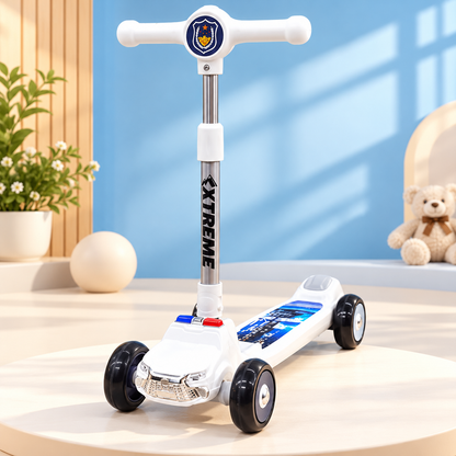 Extreme Police Car Scooter – 4-Wheel Ride-On Scooter