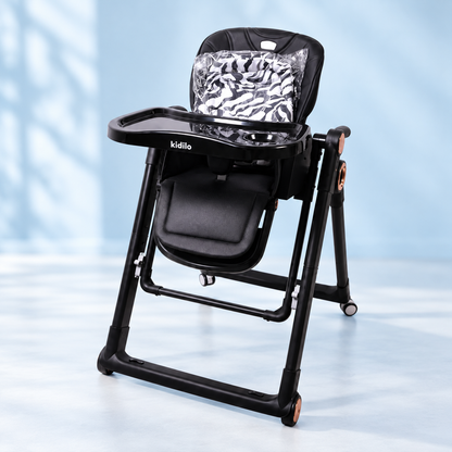 Kidilo 305 Premium Baby High Chair – Sleek Black Edition