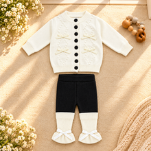 Baby Girl Knitted Cardigan & Leggings Set  G07260