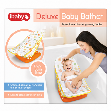 iBaby Deluxe Baby Bather – 3-Position Reclining Infant Bath Support Seat