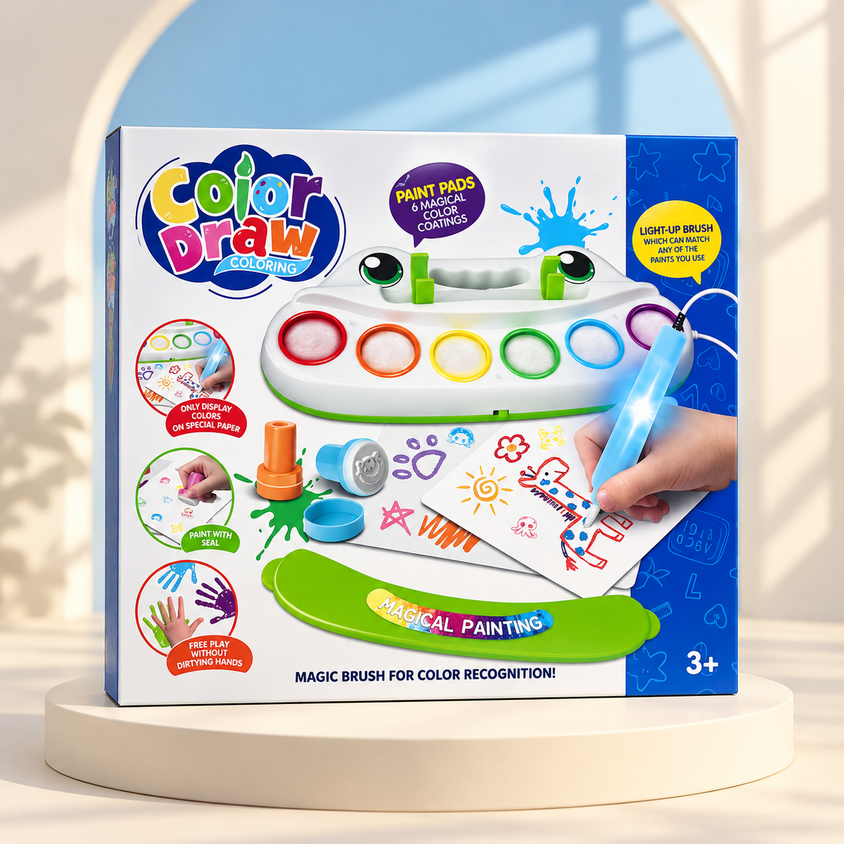 Color Draw Magic Painting Set with Light-Up Brush