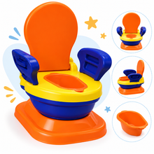Kids Training Potty Chair with Backrest, Armrests & Removable Bowl